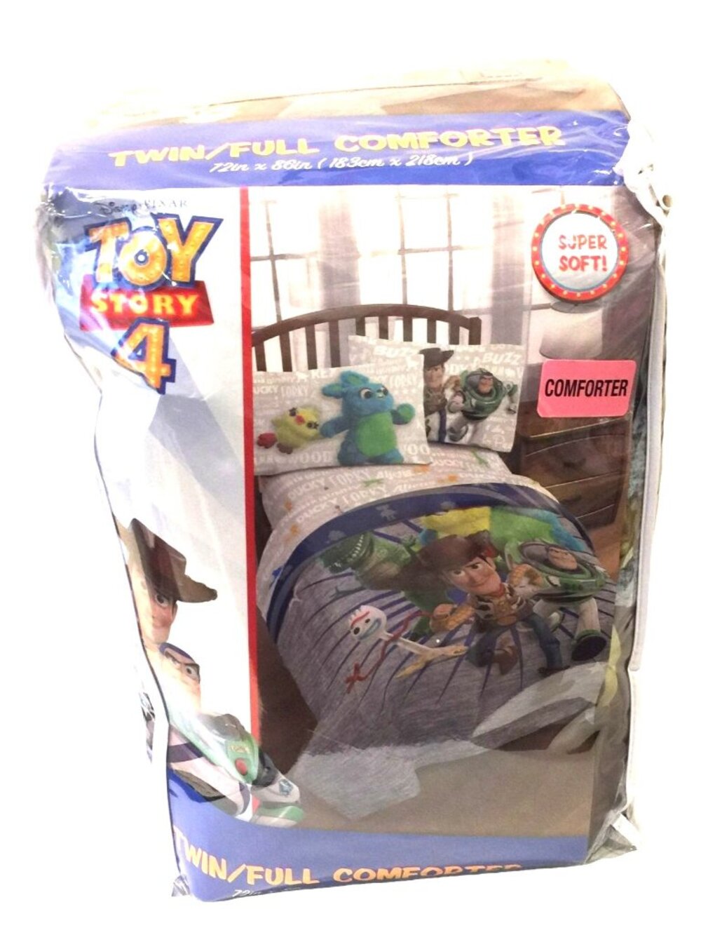 Toy Story 4 Twin/Full Comforter Woody Buzz Lightyear Forky Rex Bunny